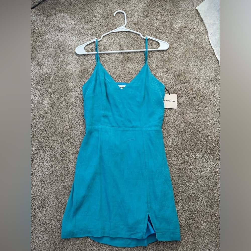 Blue mini dress